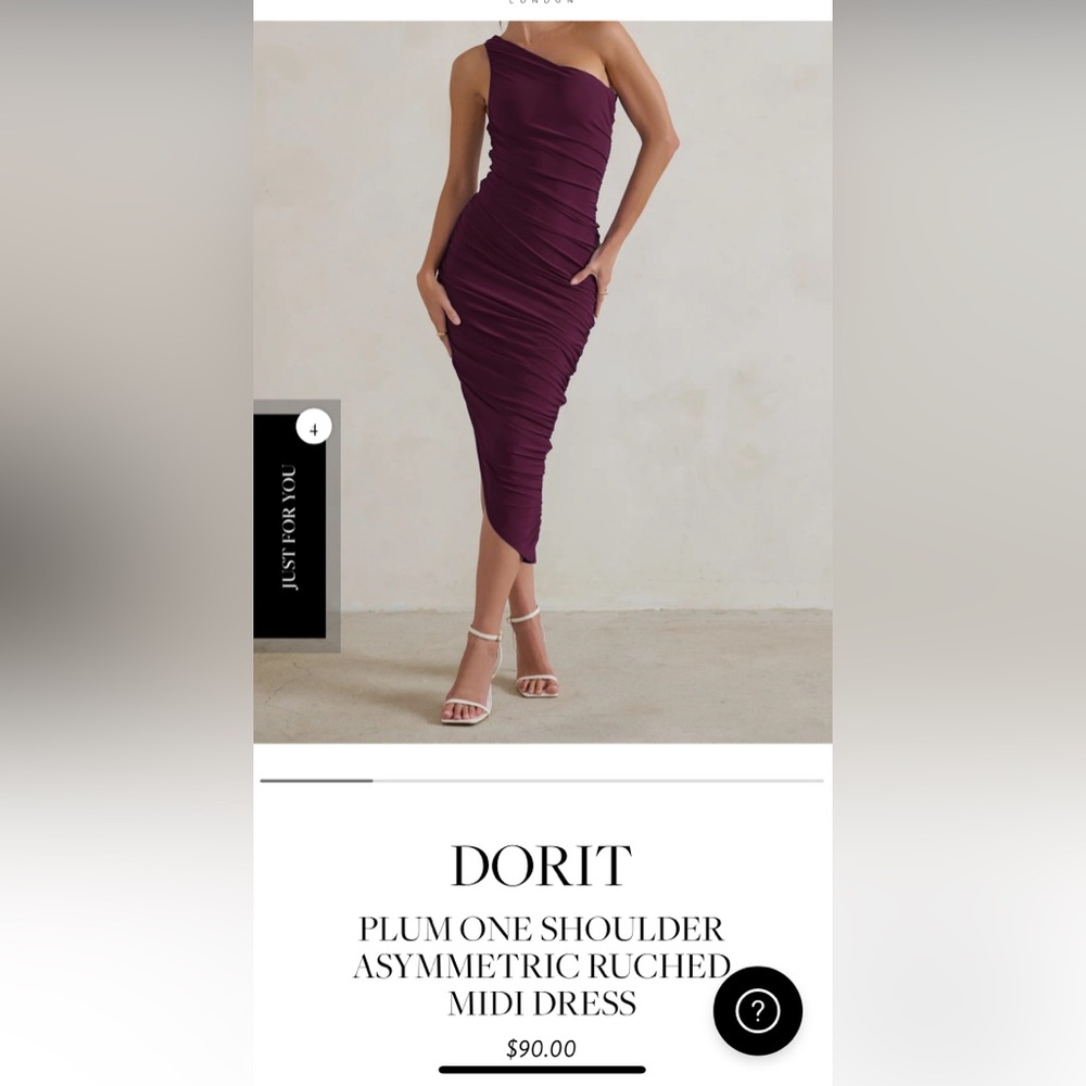 Of Shoulder Purple Dress